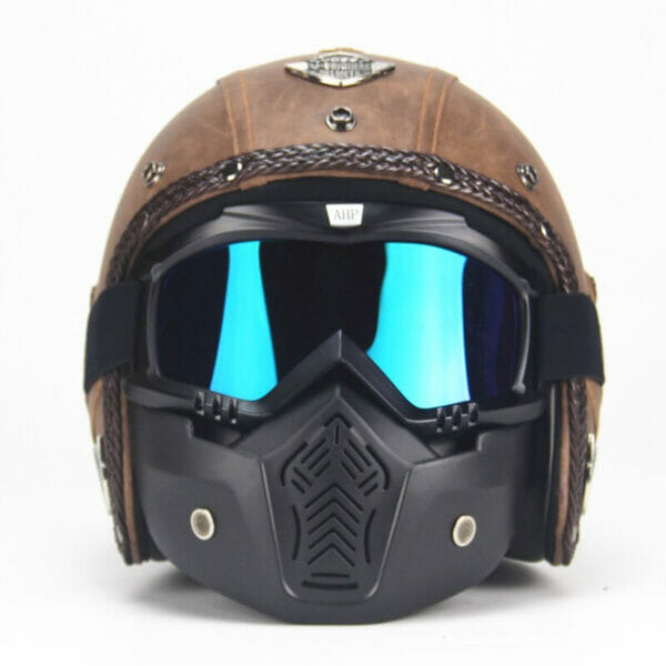 Capacete Moto Vintage Aberto Chopper / Bobber / Cafe Racer Retro ...