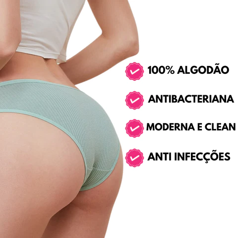 Kit Com 10 Calcinhas Antibacterianas 100% Algodão + FRETE GRÁTIS –  Descrição Magazine